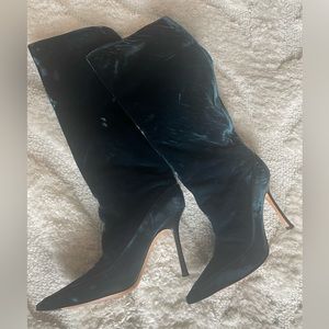 Jimmy Choo Velvet Knee High Boots